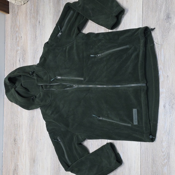 Baerskin Tactical Supply Bearskin 4 Performance ZipUp Fleece Hoodie Green Sz Lg - Picture 3 of 16